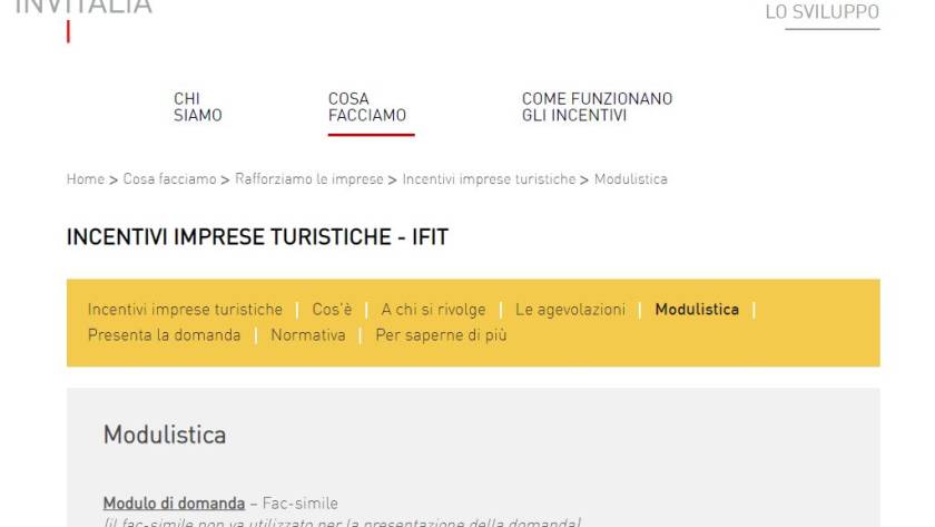 INVITALIA - bando Hotel 80%